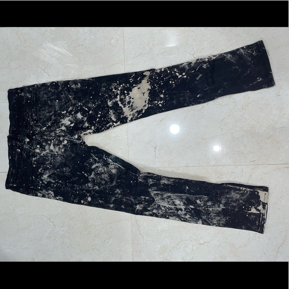 Fashion Nova Man Black and bleached Denim